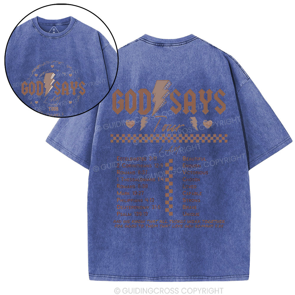 God Saves Tour Christian Washed T-Shirt
