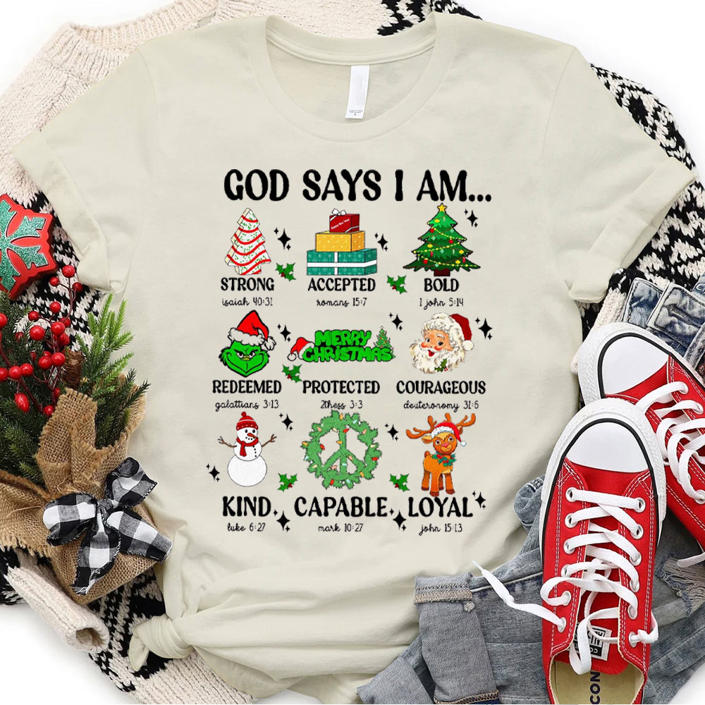God Say I Am Christmas Christian T-Shirt