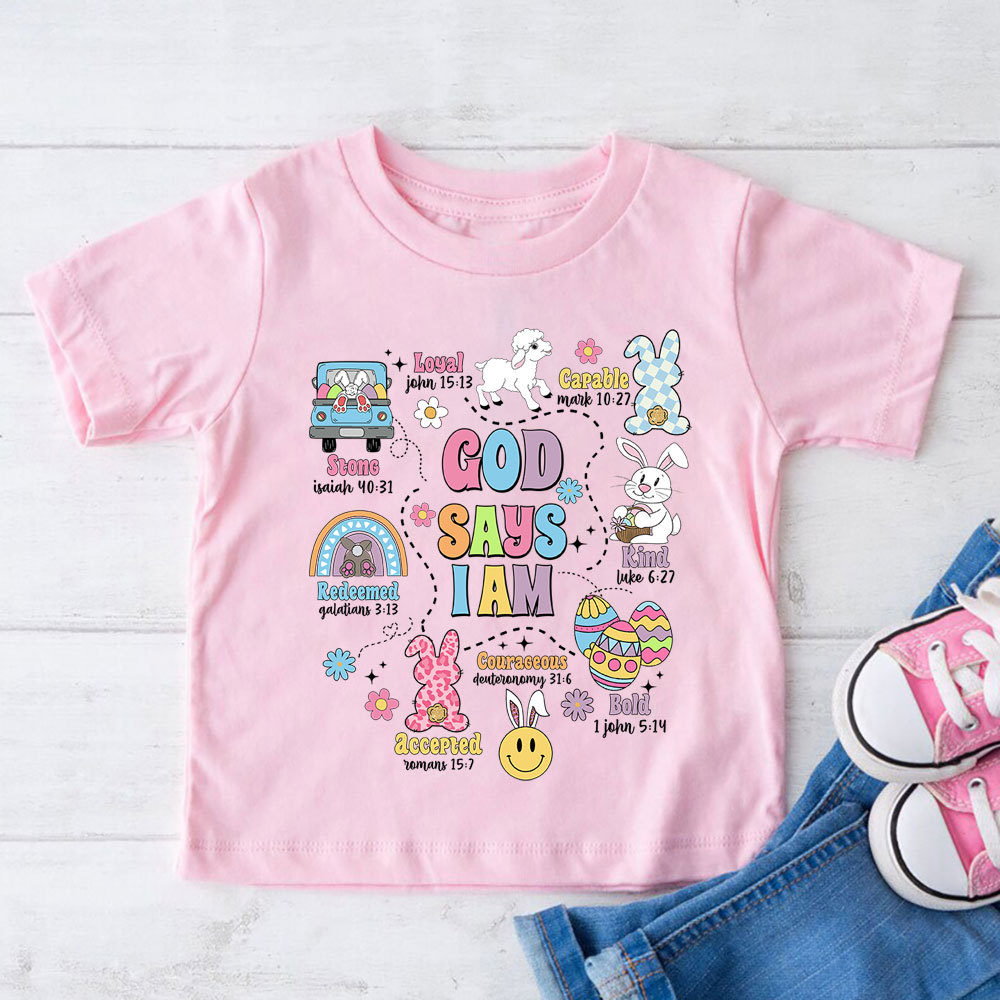 God Say I Am Easter Christian Kid T-Shirt