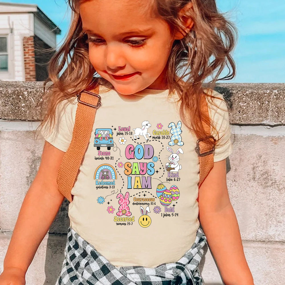 God Say I Am Easter Christian Kid T-Shirt