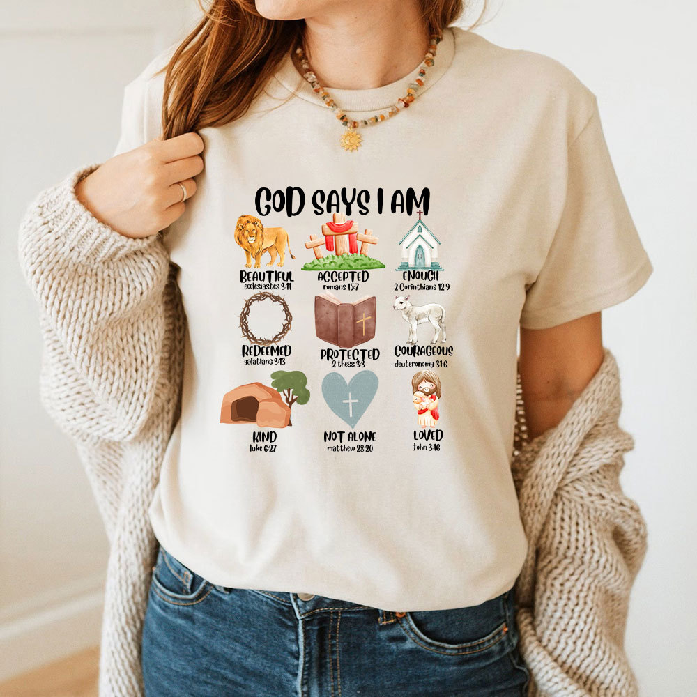 God Says I Am Beautiful Christian T-Shirt