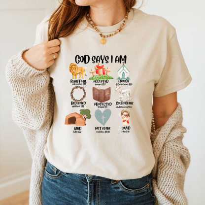 God Says I Am Beautiful Christian T-Shirt