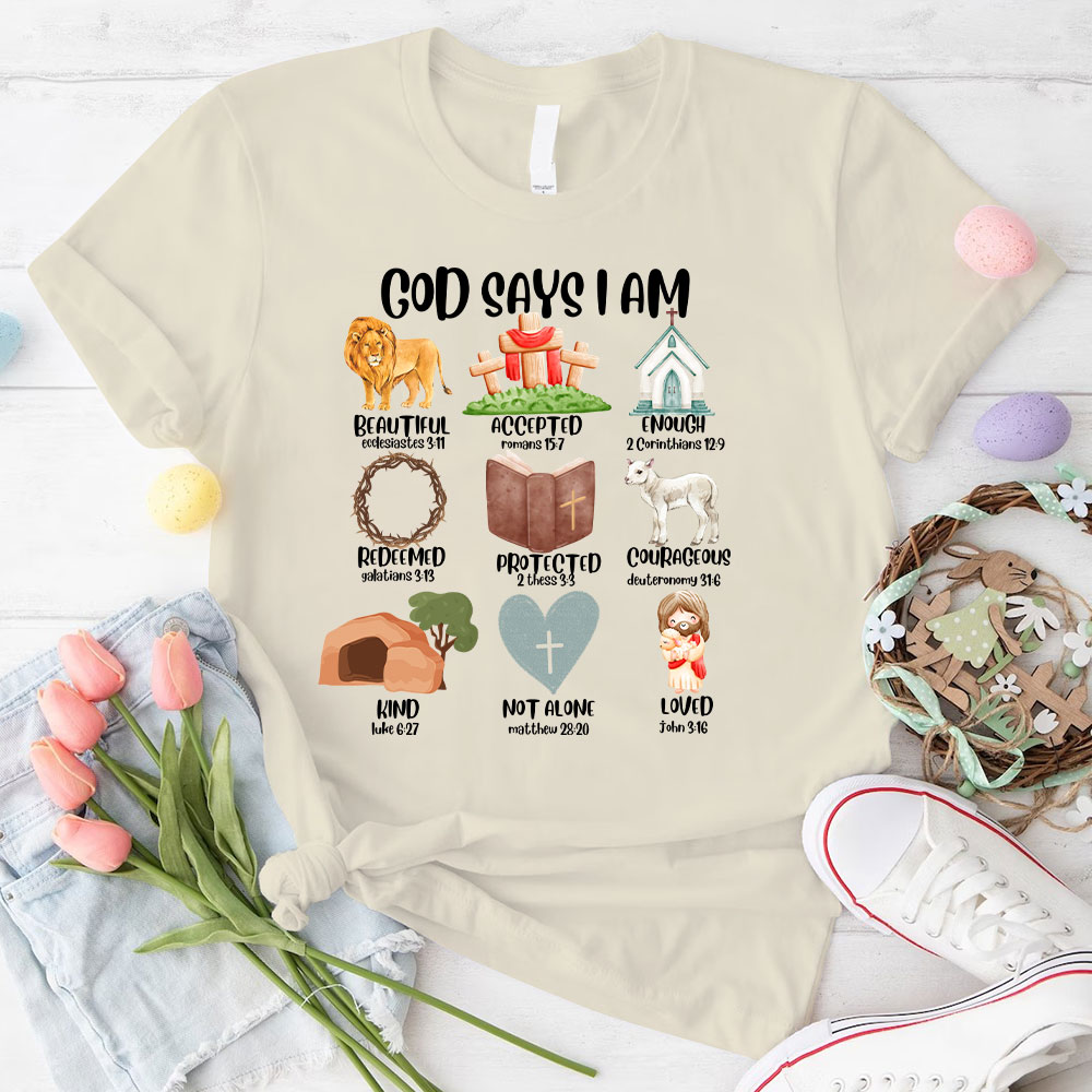 God Says I Am Beautiful Christian T-Shirt
