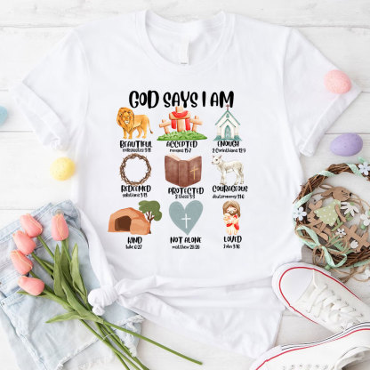 God Says I Am Beautiful Christian T-Shirt