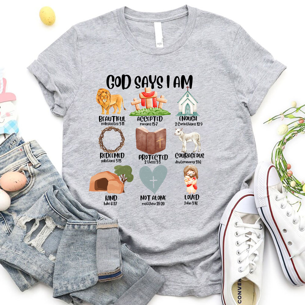 God Says I Am Beautiful Christian T-Shirt