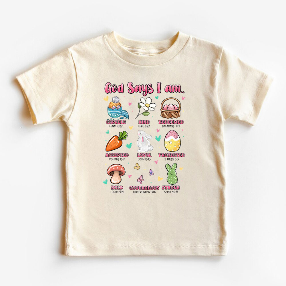 God Says I Am Christian Kids T-Shirt