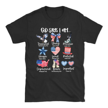 God Says I Am Christian T-Shirt