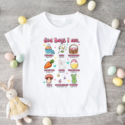 God Says I Am Christian Kids T-Shirt