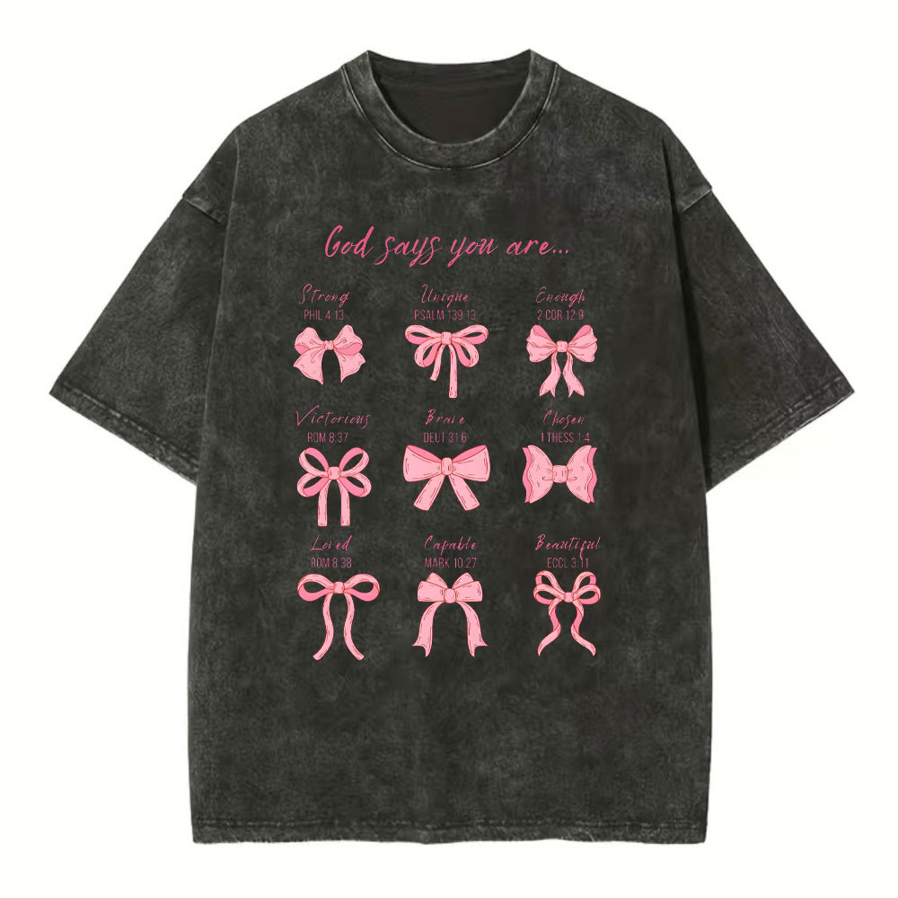 God Says You Are Christian Washed T-Shirt