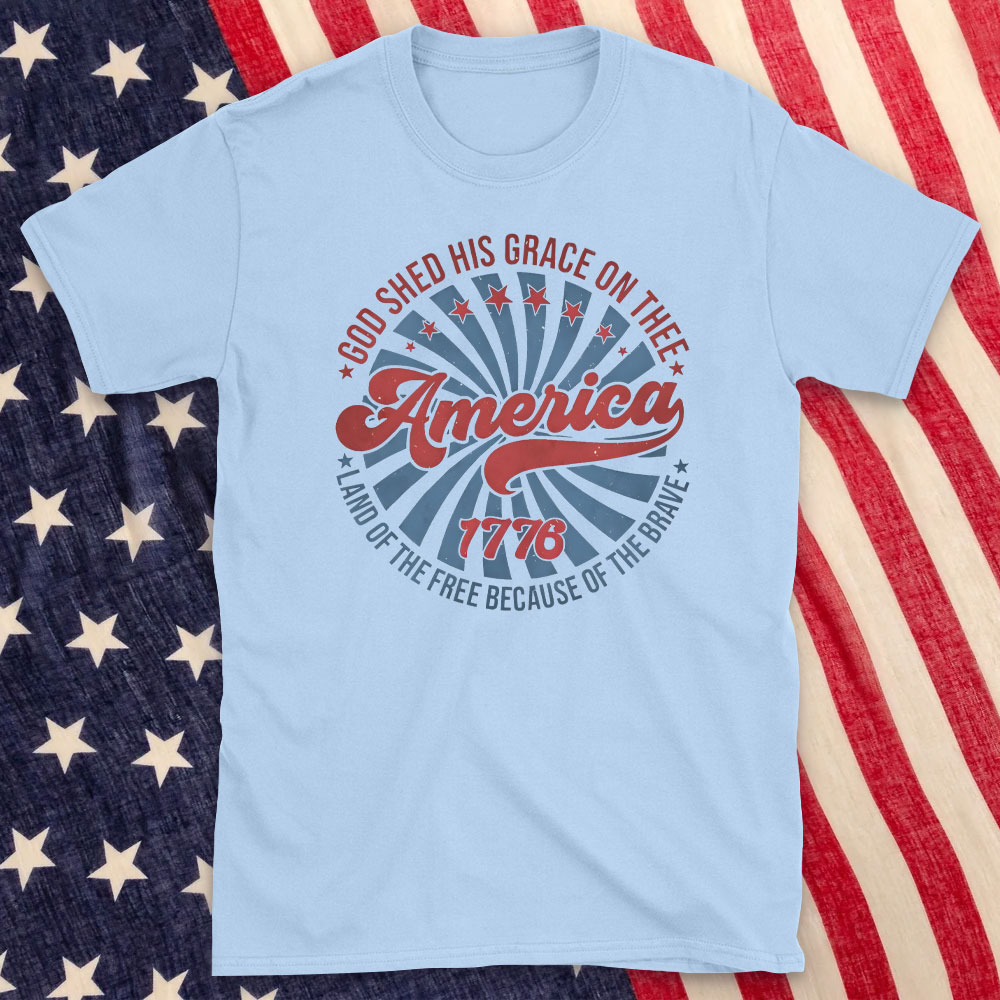 God Shed His Grace On Thee Christian Washed T-Shirt