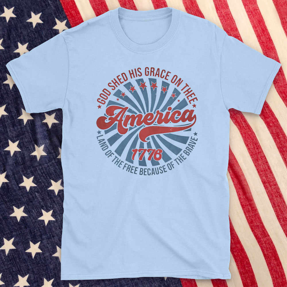 God Shed His Grace On Thee Christian Washed T-Shirt