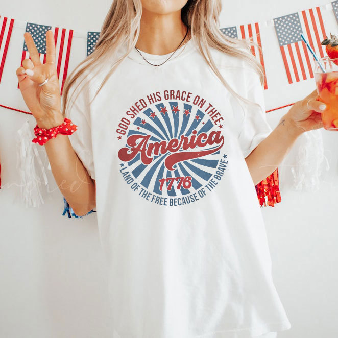 God Shed His Grace On Thee Christian Washed T-Shirt