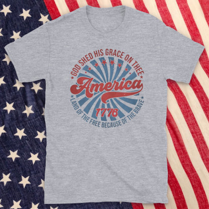 God Shed His Grace On Thee Christian Washed T-Shirt