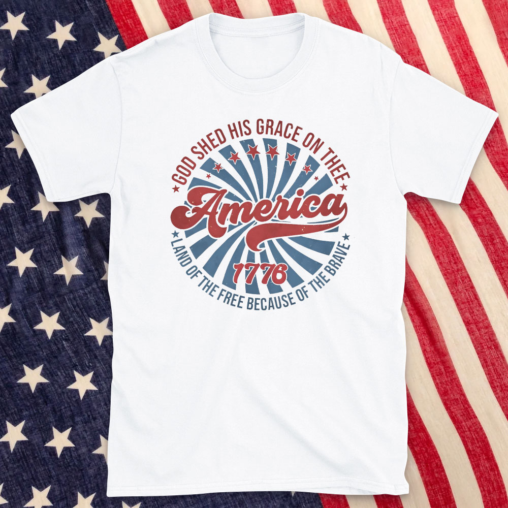 God Shed His Grace On Thee Christian Washed T-Shirt