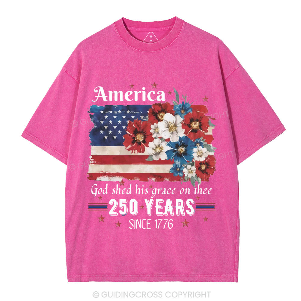 God Shed His Grace On Thee Christian Washed T-Shirt