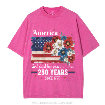 God Shed His Grace On Thee Christian Washed T-Shirt