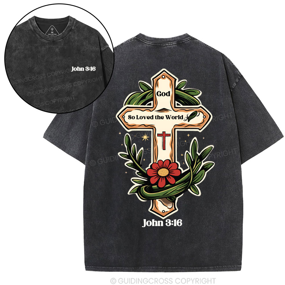 Double-sided sample washed T-Shirt Sale - GuidingCross