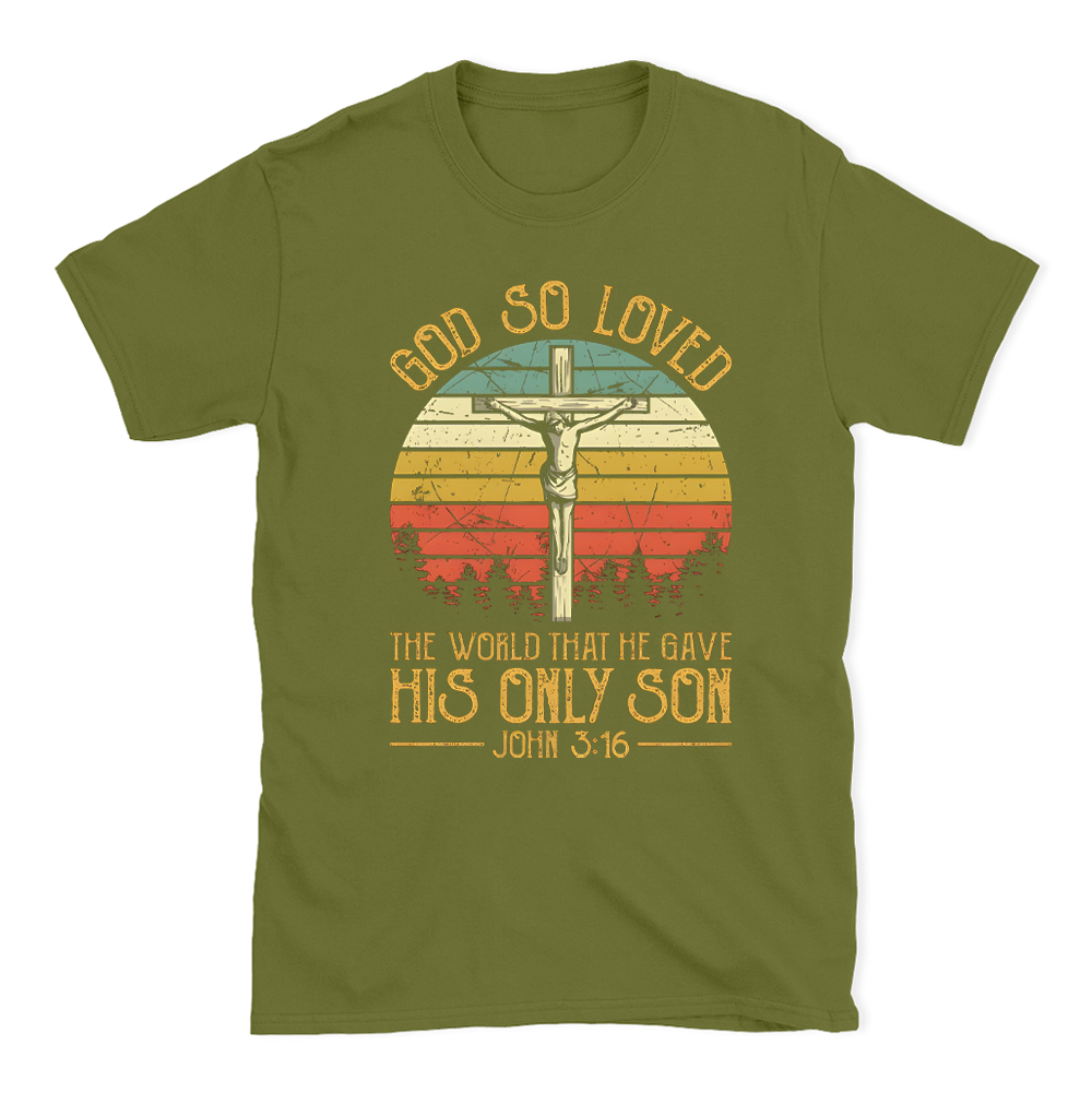 For God So Loved The World Vintage Christian Tshirt