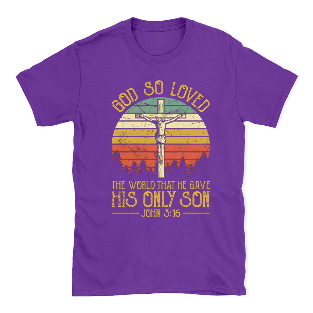 For God So Loved The World Vintage Christian Tshirt For God So Loved The World Vintage Christian Tshirt