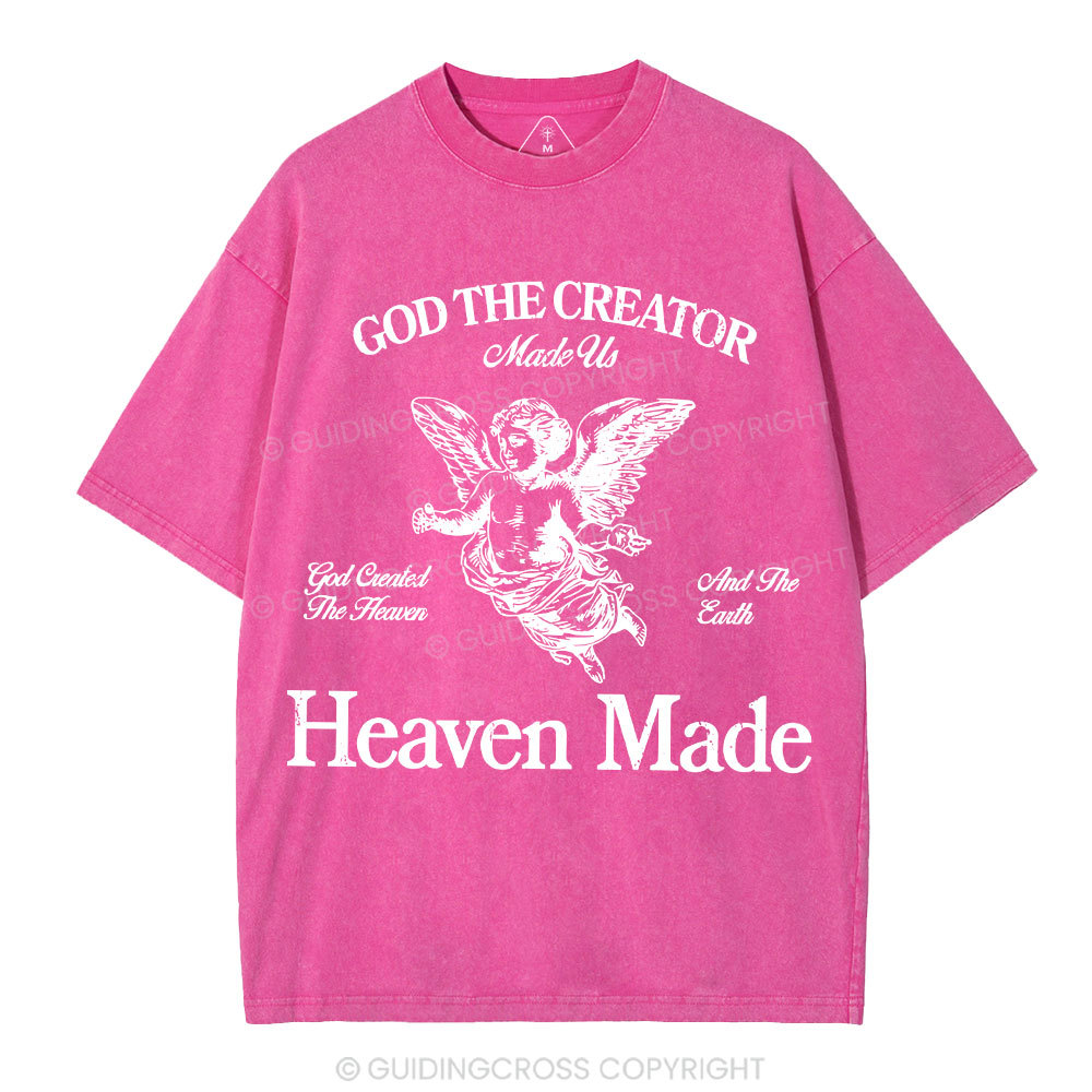 God The Creator Made Us Christian Washed T-Shirt