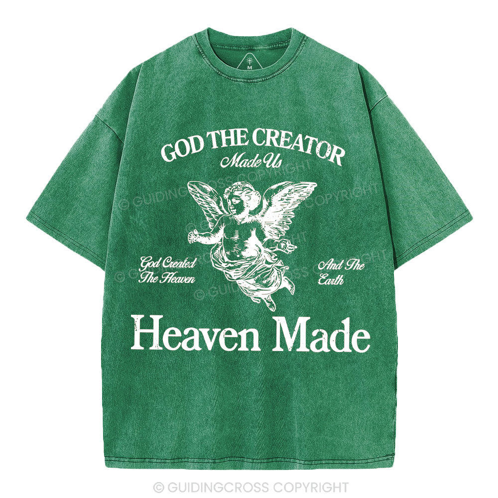 God The Creator Made Us Christian Washed T-Shirt