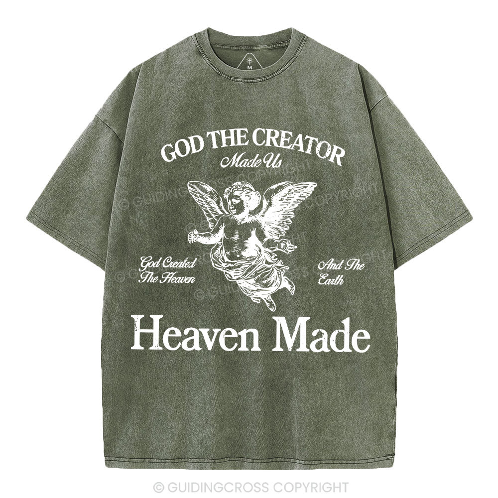 God The Creator Made Us Christian Washed T-Shirt