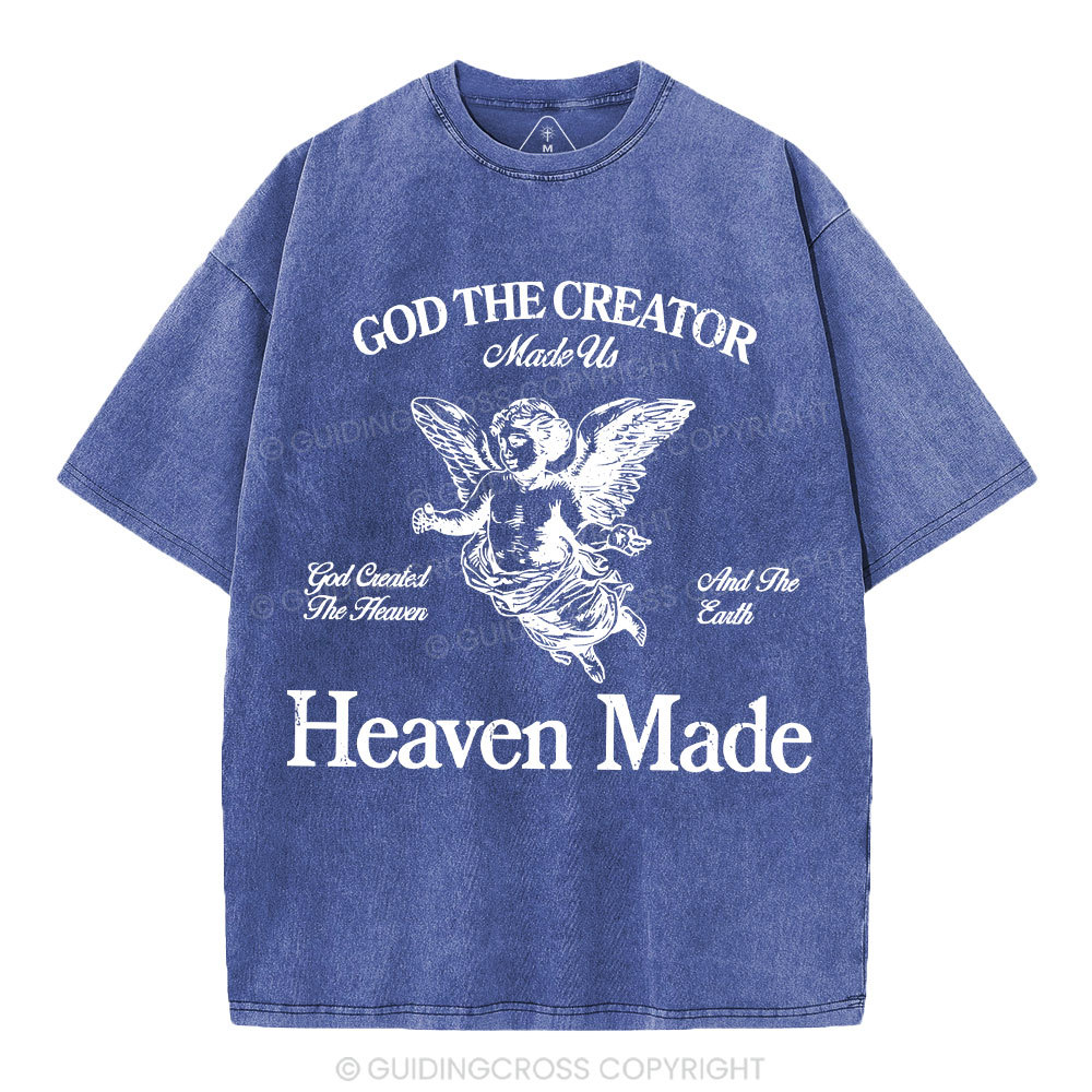 God The Creator Made Us Christian Washed T-Shirt