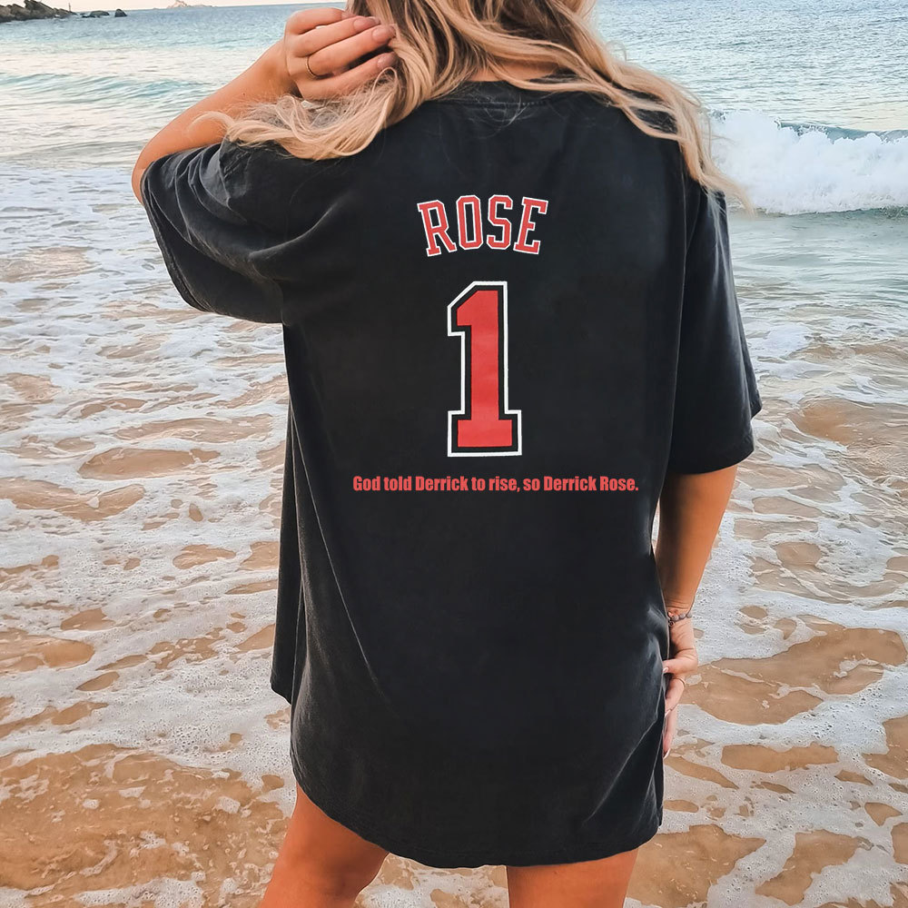 God Told Derrick To Rise So Derrick Rose Christian Washed T-Shirt
