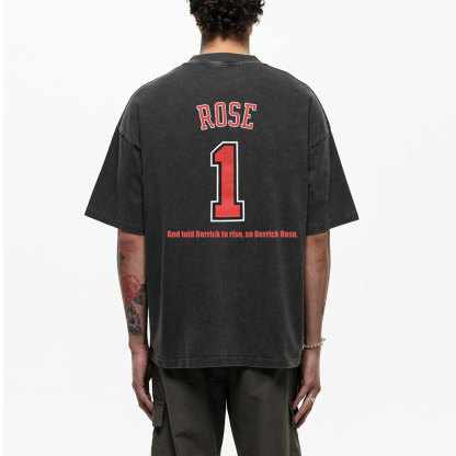 God Told Derrick To Rise So Derrick Rose Christian Washed T-Shirt