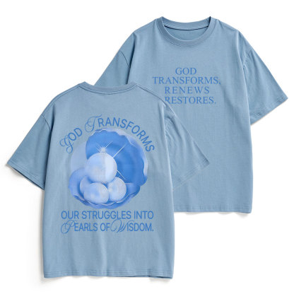 God Transformed Christian Heavy Cotton T-Shirt