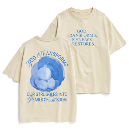 God Transformed Christian Heavy Cotton T-Shirt