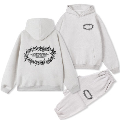 God Treat You As His Children Christian Fleece Hoodie Set