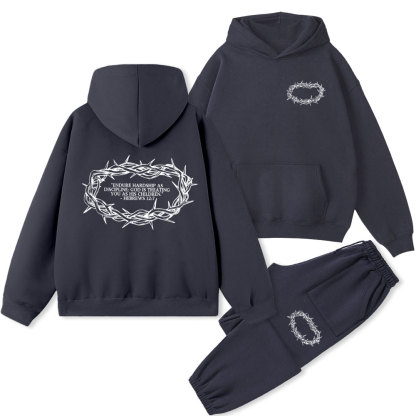 God Treat You As His Children Christian Fleece Hoodie Set