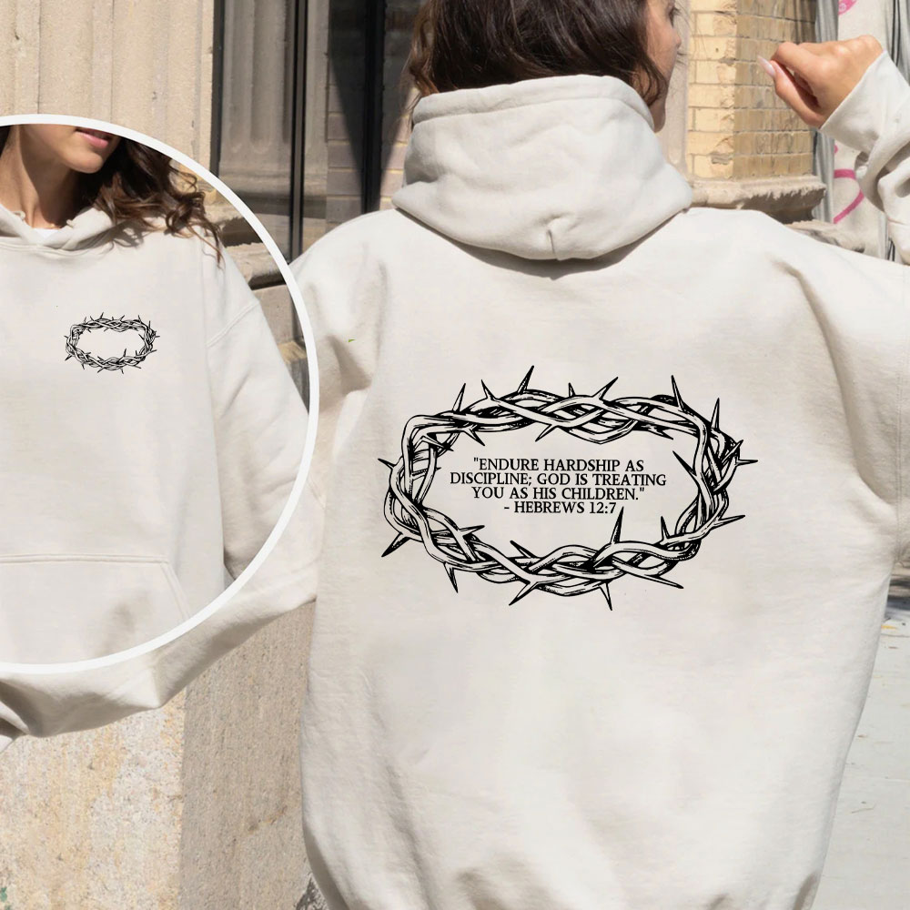 God Treat You As His Children Christian Fleece Hoodie Set