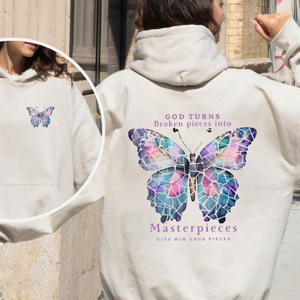 God Turns Broken Pieces Into Masterpieces Chirstian Fleece Hoodie Set