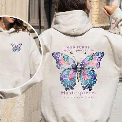 God Turns Broken Pieces Into Masterpieces Chirstian Fleece Hoodie Set