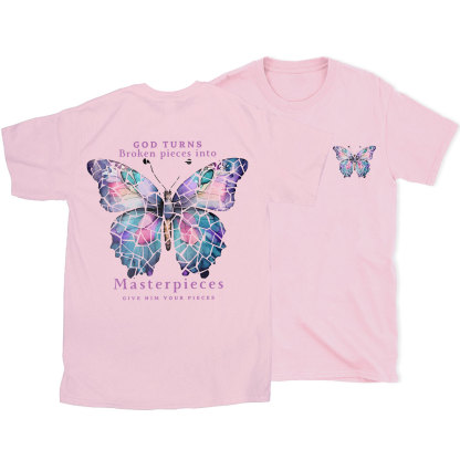 God Turns Broken Pieces Into Masterpieces Christian T-Shirt