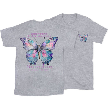 God Turns Broken Pieces Into Masterpieces Christian T-Shirt