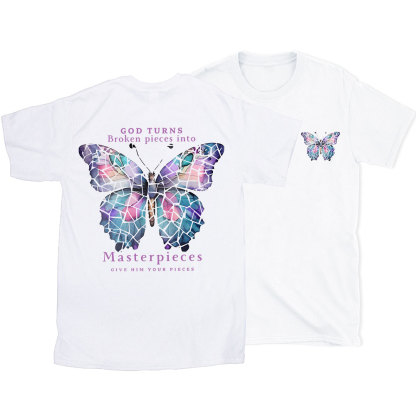 God Turns Broken Pieces Into Masterpieces Christian T-Shirt