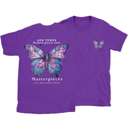 God Turns Broken Pieces Into Masterpieces Christian T-Shirt
