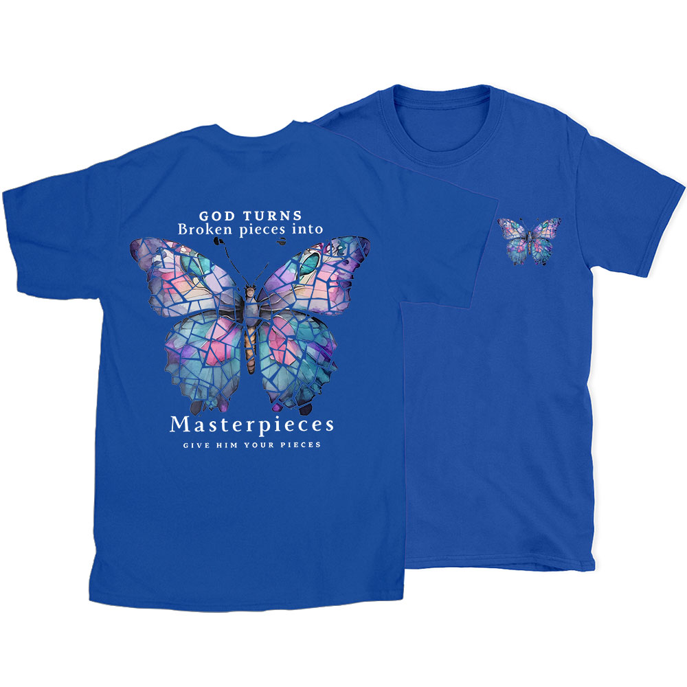 God Turns Broken Pieces Into Masterpieces Christian T-Shirt