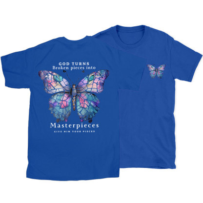God Turns Broken Pieces Into Masterpieces Christian T-Shirt