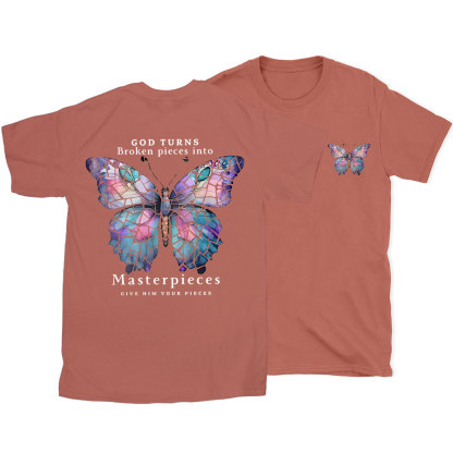 God Turns Broken Pieces Into Masterpieces Christian T-Shirt
