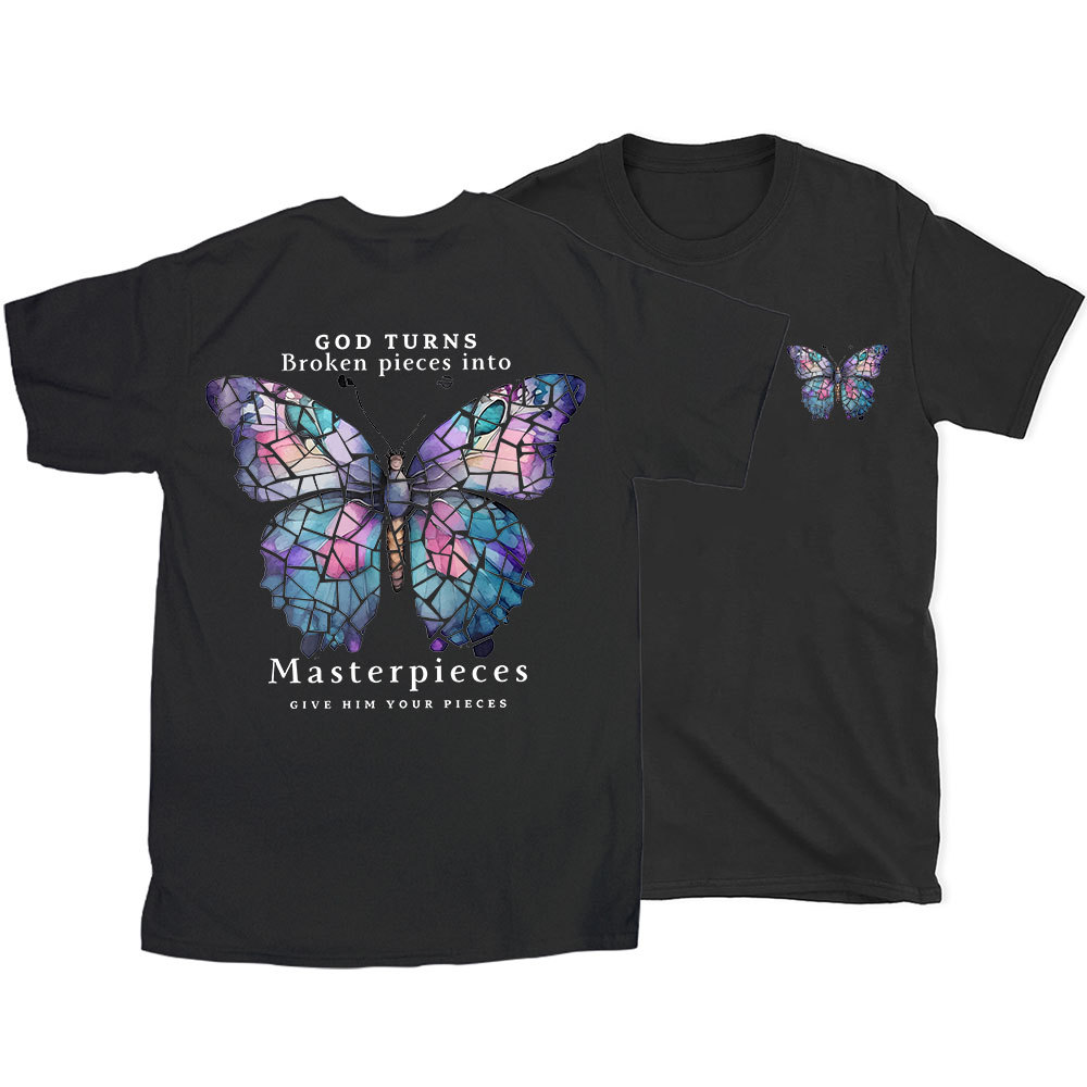 God Turns Broken Pieces Into Masterpieces Christian T-Shirt