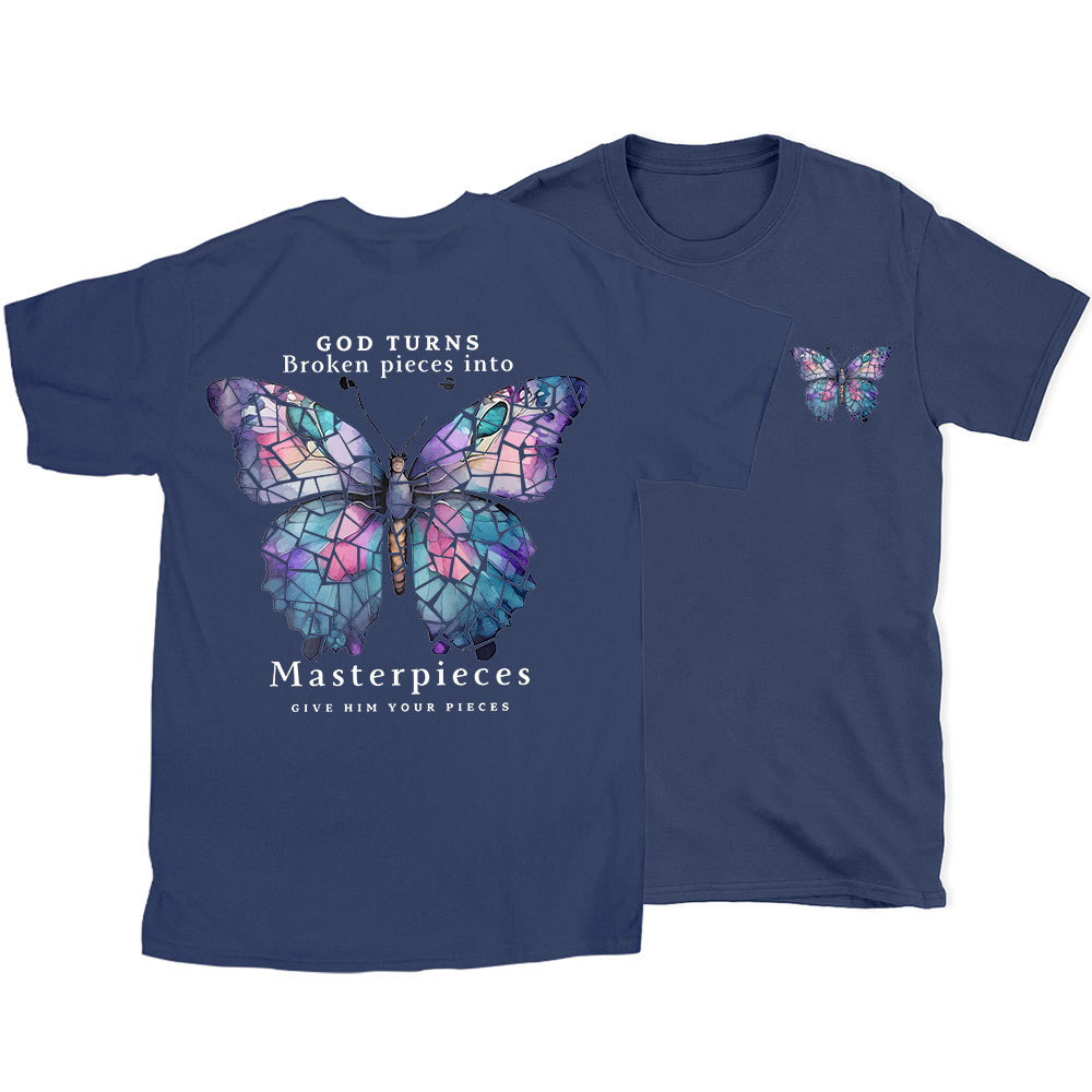 God Turns Broken Pieces Into Masterpieces Christian T-Shirt