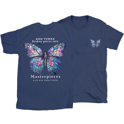 God Turns Broken Pieces Into Masterpieces Christian T-Shirt