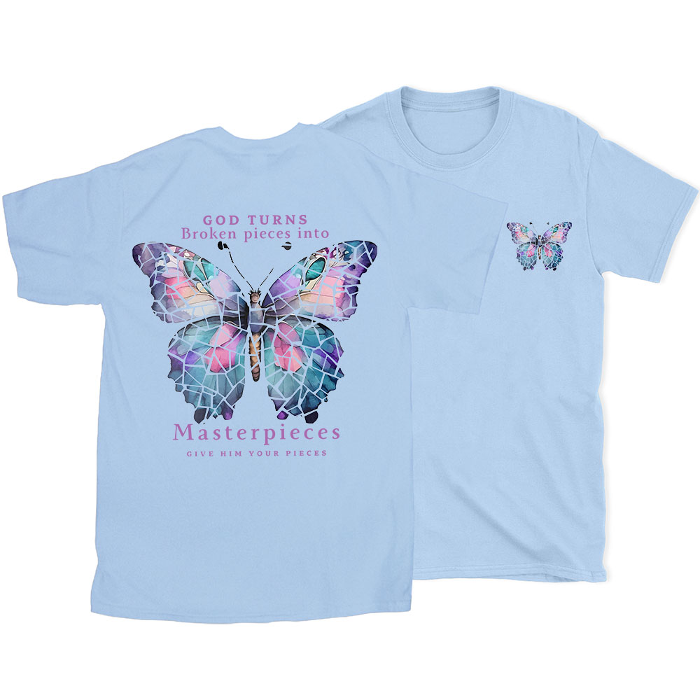 God Turns Broken Pieces Into Masterpieces Christian T-Shirt