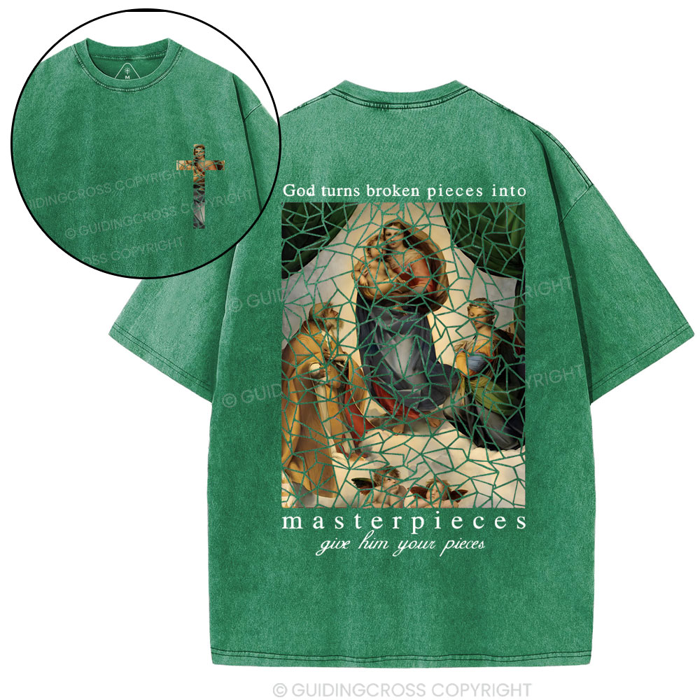 Double-sided sample washed T-Shirt Sale - GuidingCross