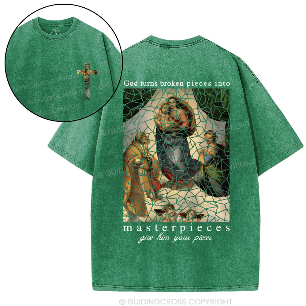 Double-sided sample washed T-Shirt Sale - GuidingCross