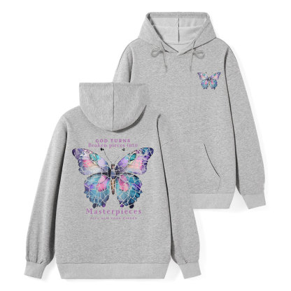 God Turns Broken Pieces Into Masterpieces Classic Christian Hoodie